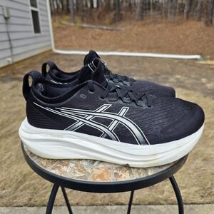 Asics Gel Nimbus 27 1011B958 Black/White Running Sneakers Shoes Men's Size 11